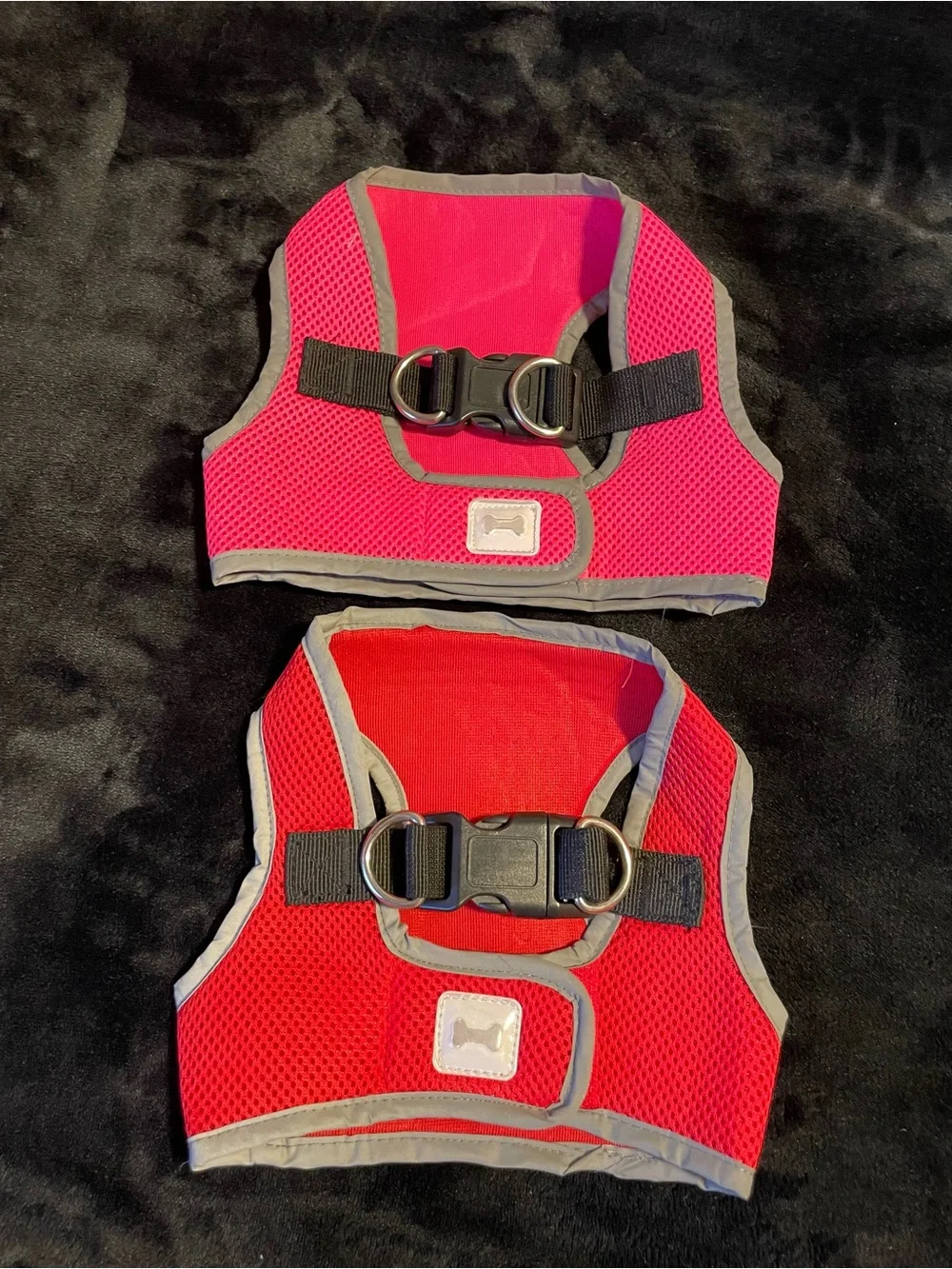 5 pieces Bundle Hot Pink Quilted Dog Jacket-2 waist Harness,2 outfits(small dog)